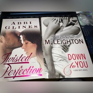 Set of two books, Down to you by M. Leighton/Twisted Perfection by Abbi Glines